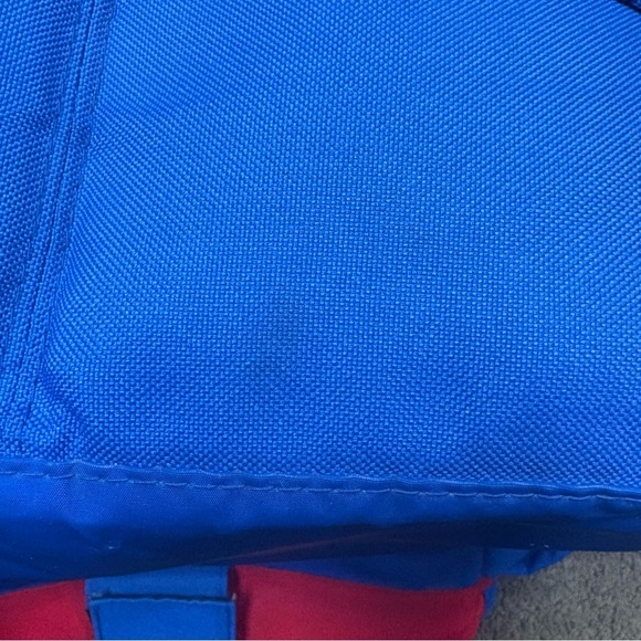 FISHER PRICE Diaper Bag Tote Cooler Bag Blue Yellow Vintage Large Travel 90's - Picture 11 of 16